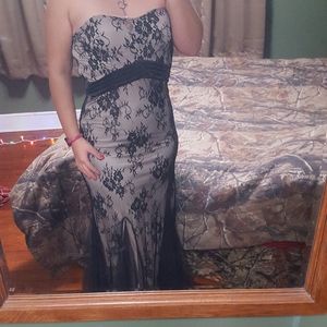 Black lace gown